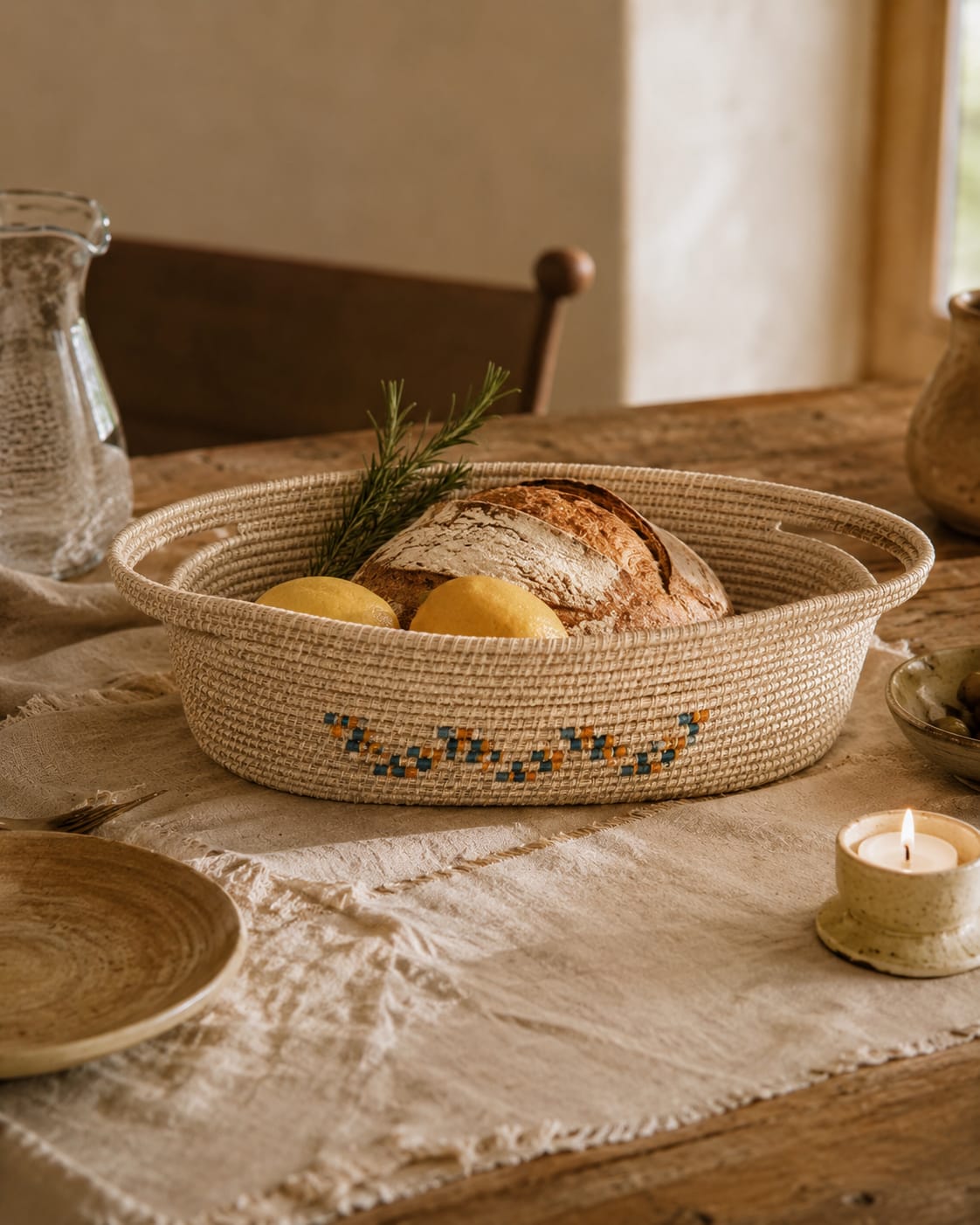 Kusaya Woven Basket — Oval Natural
