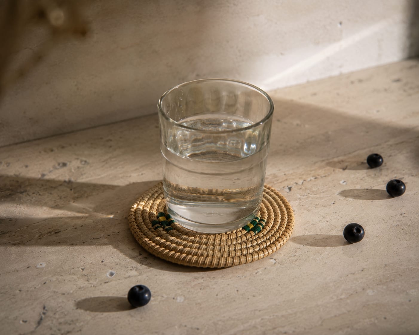 Handwoven Wicker Coaster Set — Kusaya Artisan Collection